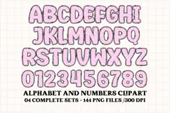 Unicorn Alphabet png clipart, unicorn letters doodle Product Image 2