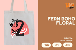 Fern Boho Floral Monogram Product Image 1