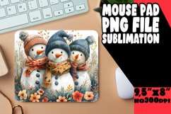 Winter Gingerbread Pattern Mouse Pad Sublimation Product Image 1
