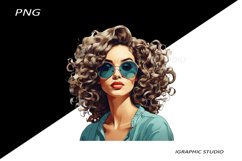 Retro Comic Style Pop Art Girls Clipart Png Product Image 1