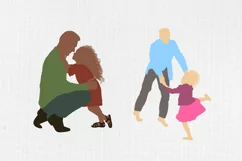 Fathers day clipart, Family clipart, Father daughter, 20 PNG Product Image 9