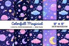 Colorful Magical Digital Background JPG Product Image 1