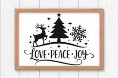 Love Peace Joy Svg, Farmhouse Christmas Svg, Winter Svg. Product Image 9