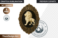 Vintage Zodiac Cameo Clipart Antique Horoscope Graphics PNG Product Image 1