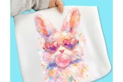 Preppy Painted Bunny for Easter PNG, Bunny Brushstroke PNG Product Image 1