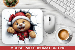 Christmas Bear Mouse Pad Sublimation - Christmas Mouse Pad Product Image 1