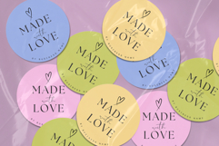 Made with Love Sticker for Small Business Packaging Product Image 1
