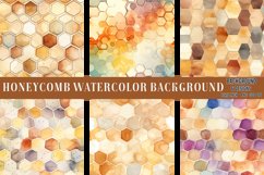 Honeycomb Watercolor Background|Digital Paper Product Image 1