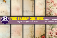 Pink Shabby Chic Junk Journal Bundle PNG Product Image 5