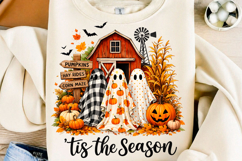 Tis the Season Ghost Pumpkin Farm Halloween PNG Product Image 1