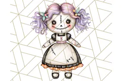 Pastel Goth Halloween PNG Clipart, Creepy Cute Art Product Image 4
