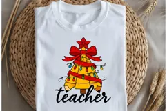 Teacher Christmas png design for T-shirts Product Image 5