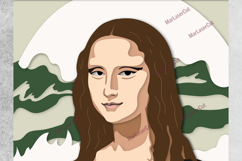 Multilayer Mona Lisa Laser Cut 3D File Mandala SVG Art DXF Product Image 3