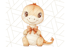 Cute Pastel Dinosaur Clipart PNG for Nursery Art, Baby Decor Product Image 4