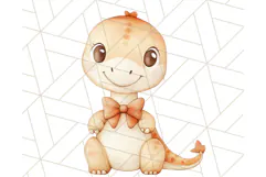 Cute Pastel Dinosaur Clipart PNG for Nursery Art, Baby Decor Product Image 4