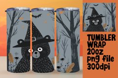 Autumn Bear Halloween Wrap 20oz Tumbler Sublimation Art Product Image 1