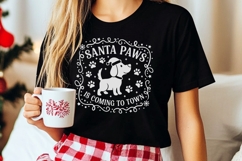Santa Paws Is Coming To Town Svg, Funny Dog Christmas Svg. Product Image 7