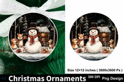 Christmas Ornaments PNG Round Sign PNG, Christmas Round Sign Product Image 1