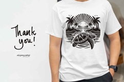 Tropical Sea Turtle Silhouette Vector Bundle Product Image 5