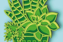 Cactus 3D Multilayer SVG/ Cactus 3D mandala/ Cactus paper cu Product Image 8