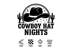 Cowboy Hat Nights Svg, Western Cowgirl Svg, Country Music Product Image 8