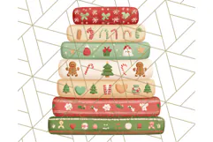 Santa’s Pajama Day Clipart, Cute Christmas Bedtime PNG Product Image 4