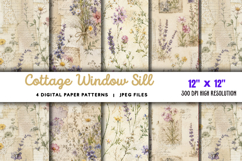 Cottage Window Sill Paper JPG Product Image 1