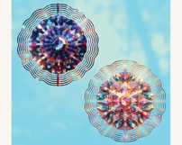 Kaleidoscope Wind Spinner PNG Bundle, Neon Spinner Product Image 9
