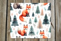 Christmas pattern | 8 fox Xmas Sublimation Tumbler Designs Product Image 8