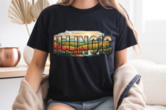 Illinois State PNG, Vintage Farmhouse Cornfield Sublimation Product Image 8