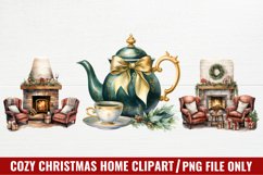 Cozy Christmas Home Clipart Sublimation Product Image 1