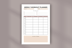 Weekly Workout Planner | Editable Canva Template for Fitness Product Image 5