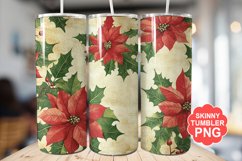 Christmas Flowers Tumbler | Christmas Tumbler Wrap Product Image 1