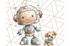 Robot Clipart, Soft Realistic Full Body Robot PNG Images Product Image 4