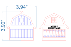 Barn Christmas Tree Toy SVG laser cut files for Glowforge Product Image 8