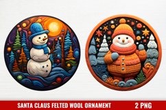 Santa Claus Felted Wool Ornament Product Image 1