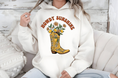 Howdy Sunshine PNG Cowboy Boot Western Sublimation Product Image 7