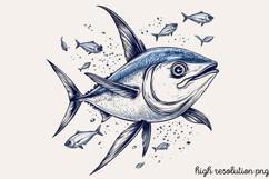 Summer Sea Animals Clipart Bundle PNG Product Image 4