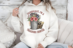 Treasure Hunter PNG - Cute Raccoon Png - Floral Sublimation Product Image 7