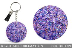 Glitter Keychain Design. Sequins Keychain Sublimation Product Image 1