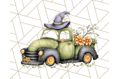 Halloween Cottagecore Truck PNG Clipart, Fall Style Clip Art Product Image 4