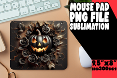 Luminous Mouse Pad PNG Design, 3D Pumpkin Product Image 1
