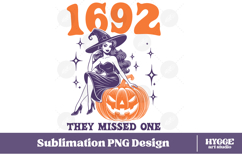 They missed One Witch Vintage Funny Sarcastic Halloween PNG Product Image 1