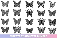 158 Birds &amp; Insects Silhouettes Stencil Mega bundle SVG Product Image 8