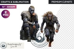 Viking Mythology Giants Clipart, Norse Jotuns gods Product Image 1