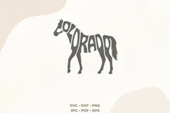 Colorado SVG | Horse Shape Word Art | Ranch PNG | Western Product Image 1