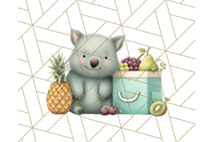 Tropical Fruit Party Animals PNG Clipart, Cute Summer Animal Product Image 4