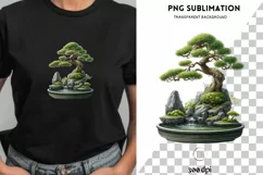 Bonsai Tree Sublimation Print, PNG Digital Downloads Product Image 1