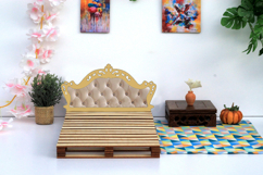 Miniature dollhouse headboard for bed digital download file Product Image 8