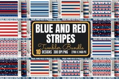 Blue and Red Stripes Tumbler Bundle Product Image 1
